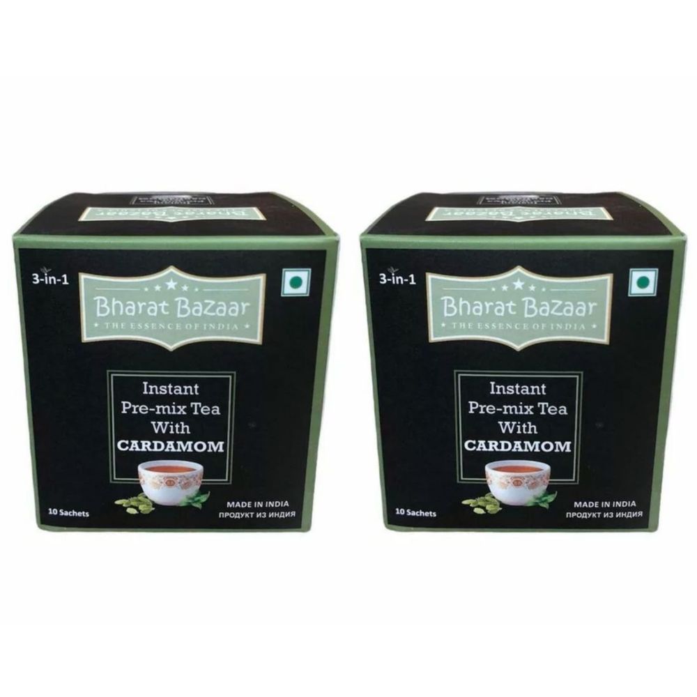 Чай растворимый с кардамоном Bharat Bazaar Cardamom Tea 10 саше, 2 упаковки