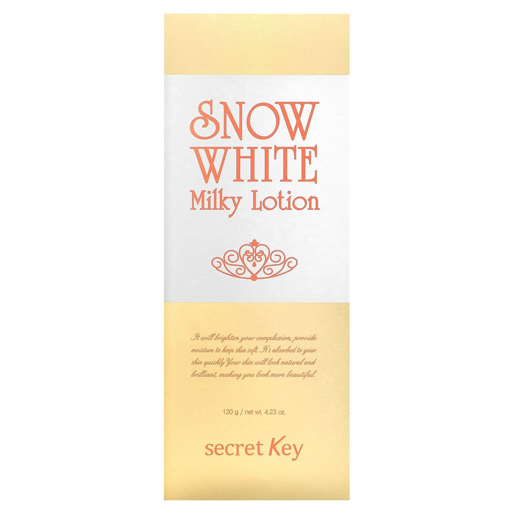Secret Key, Snow White Milky, отбеливающий лосьон, 120 г (4,23 унции)