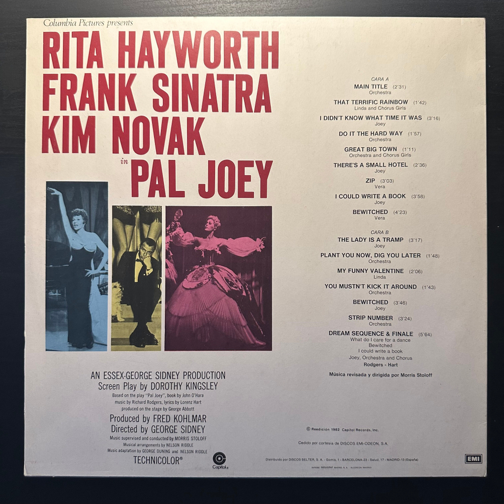 Frank Sinatra, Rita Hayworth, Kim Novak - Pal Joey (Испания 1982г.)