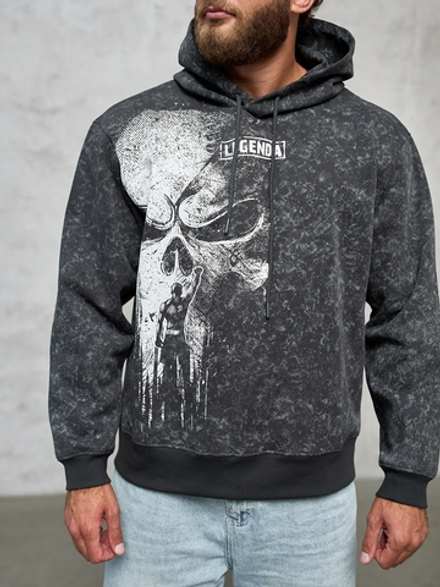 Толстовка демисезонная мужская LEGENDA Череп графит