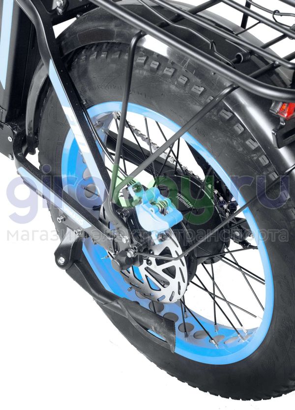 Электровелосипед Minako F10 Pro Dual 48V/20Ah (полный привод) 2025 года - Синий обод