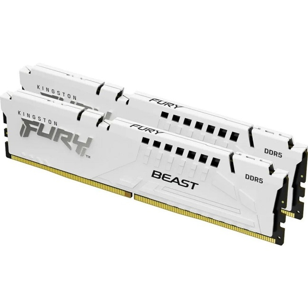 Модуль памяти DIMM DDR5 32Gb, 5600Mhz, 2x16Gb, Kingston Fury Beast White (KF556C36BWEK2-32)