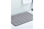 Набор ковриков для ванной и туалета с эффектом памяти Home One стеганый 50х80, 50х60 U-shape, светло-серый