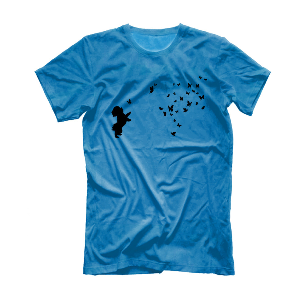 Футболка "Бишон Фризе и бабочки"