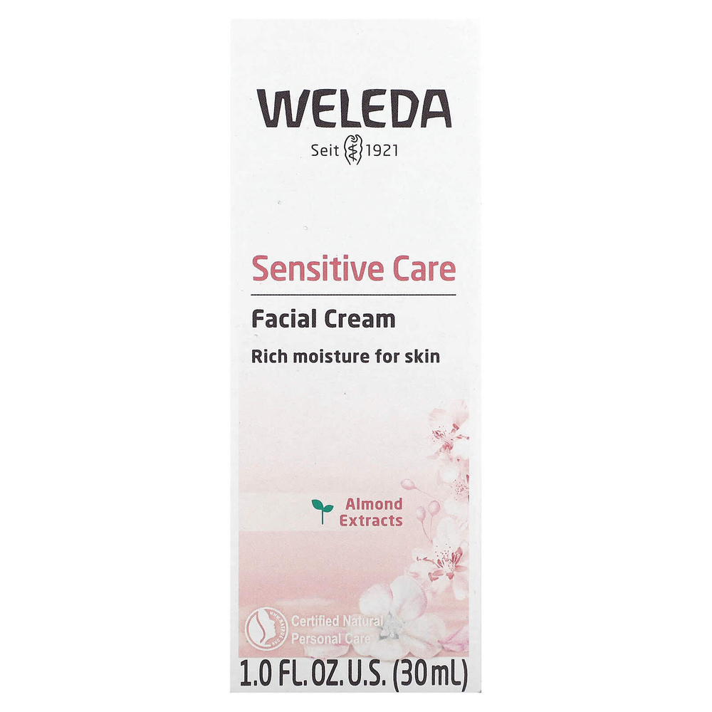 Weleda, Крем для лица для чувствительной кожи, с экстрактом миндаля, 30 мл (1,0 жидк. унц.)