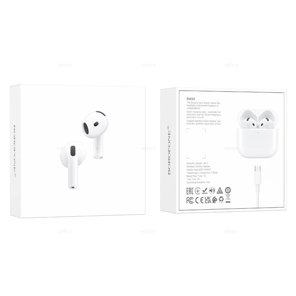 Беспроводные наушники Borofone BW94 (white)