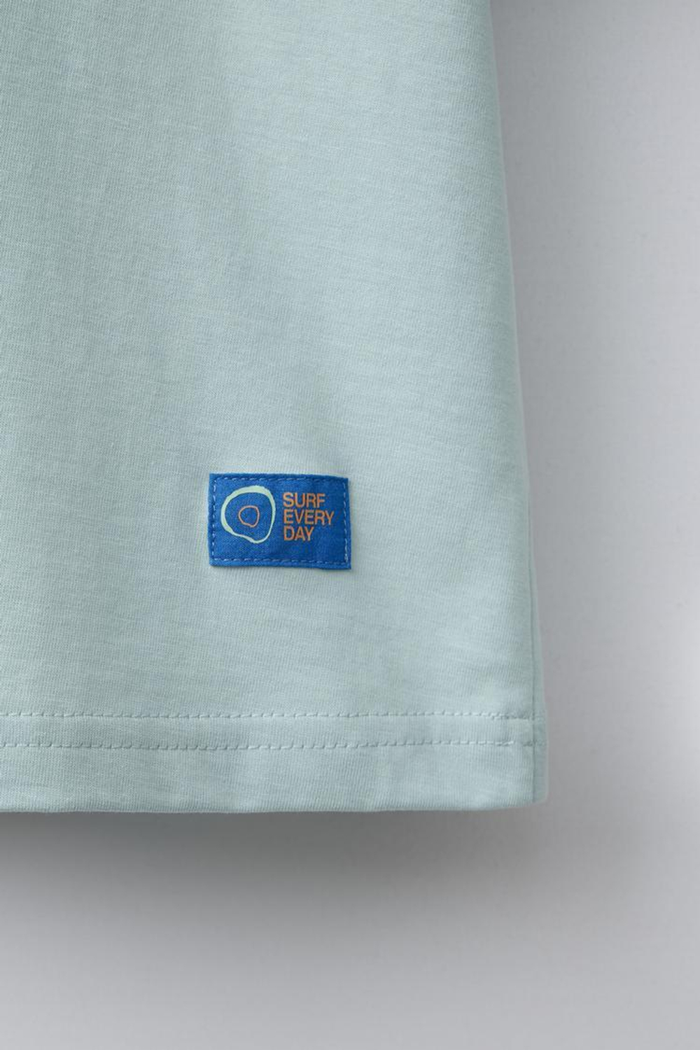 ZARA ФУТБОЛКА ИЗ ТКАНИ С ПРИНТОМ, ЦВЕТ МОРСКОЙ ВОЛНЫ