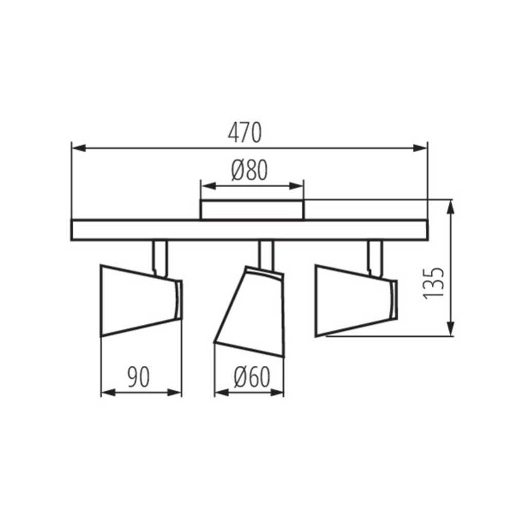 Споты тройные KANLUX ENALI EL-3I B