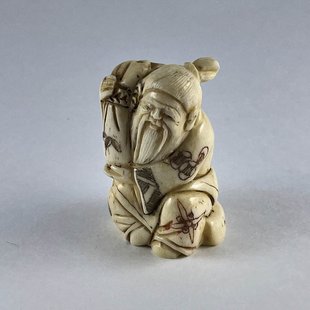 Статуэтка нэцкэ Монах с мешком риса