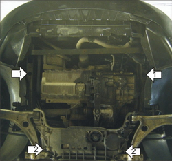 Усиленная защита Motodor картера двигателя, кпп. 2 мм, сталь. для SEAT Altea Freetrack 2006-2009,Skoda Octavia II 2008-2013,Volkswagen Jetta VI 2010-2015,SEAT Altea Freetrack 2009-2015,Skoda Octavia II 2004-2008,Volkswagen Caddy 2004-2010,Volkswagen Jetta VI 2015-2019,Volkswagen Touran 2010-2015,Skoda Superb 2008-2013,Volkswagen Caddy 2010-2021,Skoda Superb 2013-2015,Skoda Yeti 2009-2018 арт.72302