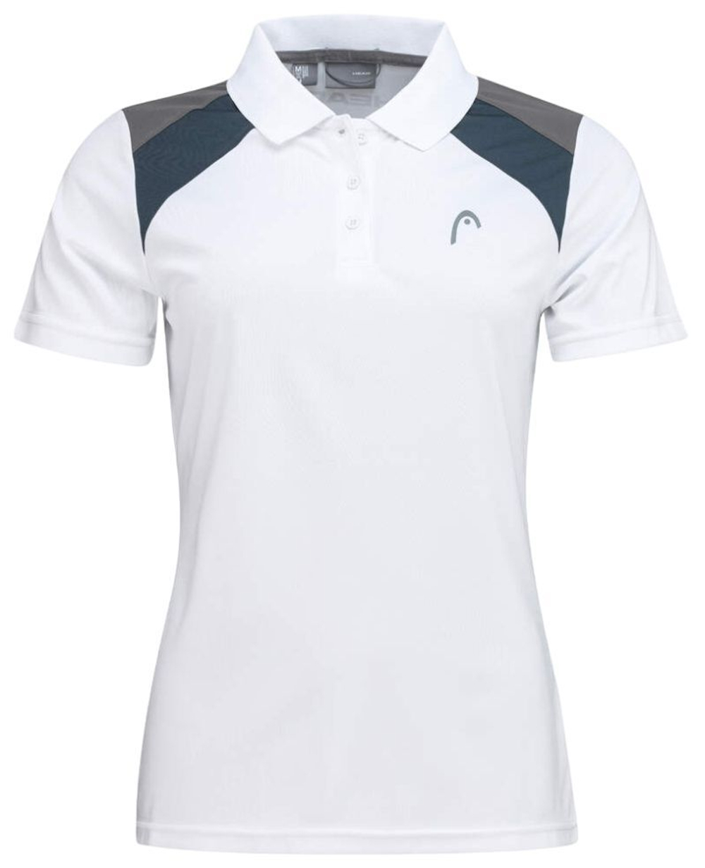 Женское поло Head Club 22 Tech Polo Shirt - white/navy