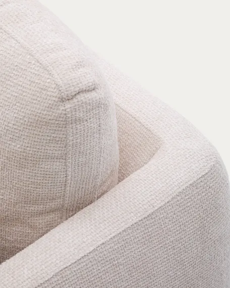 Трехместный диван-кровать Laira, 225 см, шенилл цвета экрю 