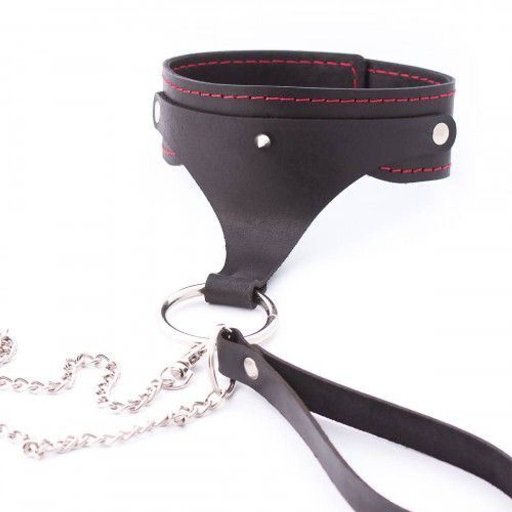 БДСМ-комплект для фиксации в трех точках (Цвет: черный с красным)