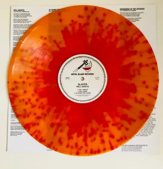 Slayer - Hell Awaits - Orange with Red Splatter LP