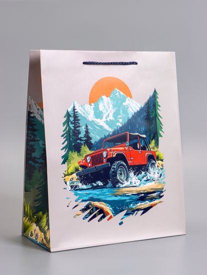 Пакет подарочный ламинированный «Путь сильных», 26×12×32 см