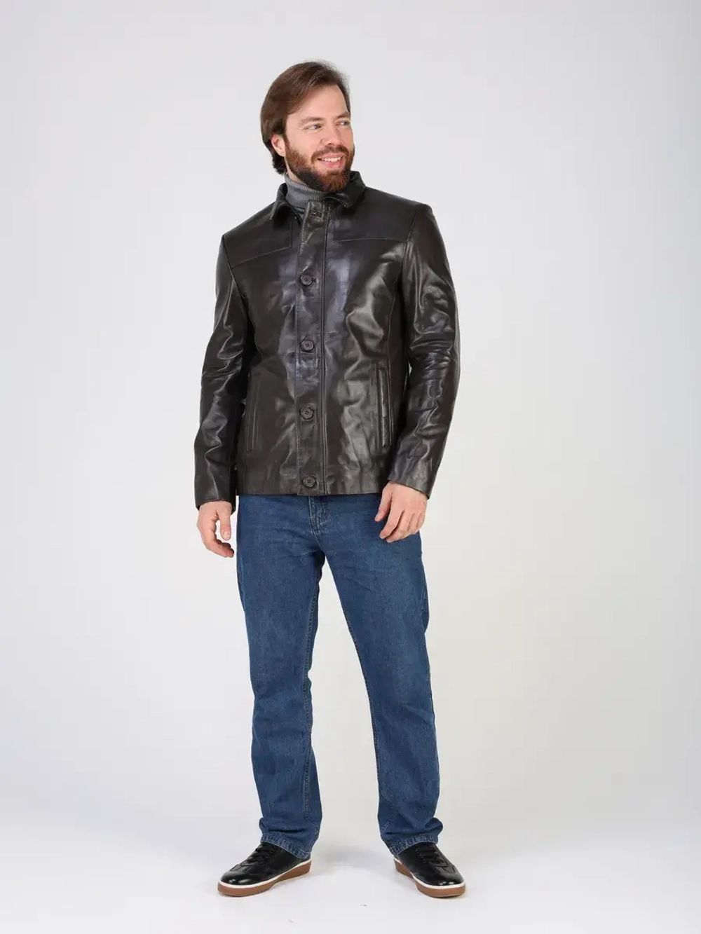 Кожаная куртка демисезонная