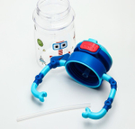 4350286 Поильник с трубочкой, 350 мл., «Робот», цвет МИКС