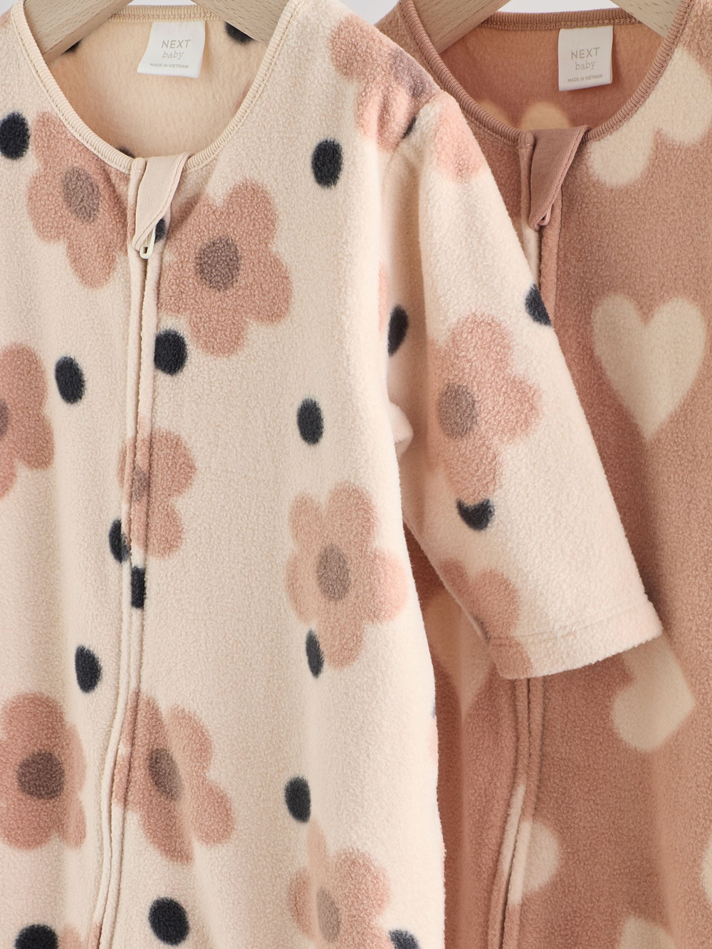 Комбинезон / Cлип для малышей флисовый Next AW2-299, 2 шт., Бежевый