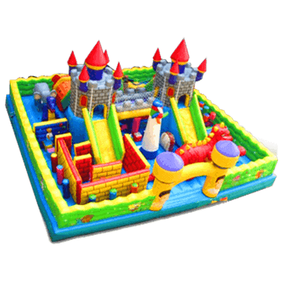 Большой надувной батут "Средневековье" 10*10*5 м