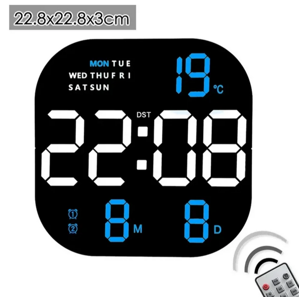 Часы настенные LED MIRROR NO.: 6633 White&Blue