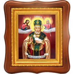 Никола Мокрый. Икона на холсте.