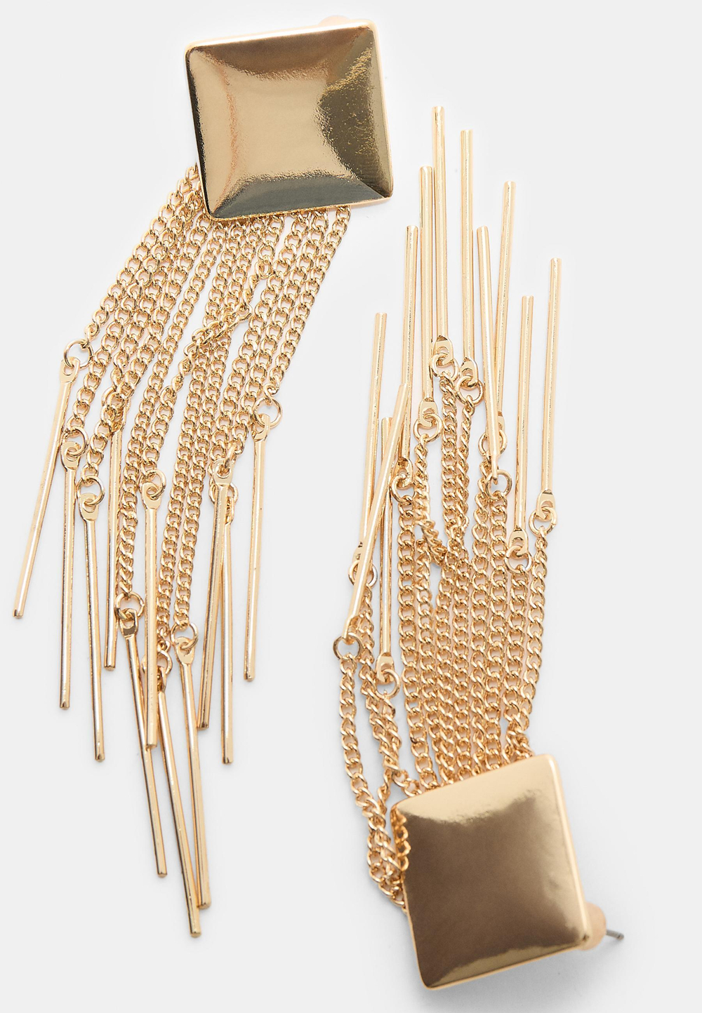 STRADIVARIUS Каскадные серьги-цепочки, золотой