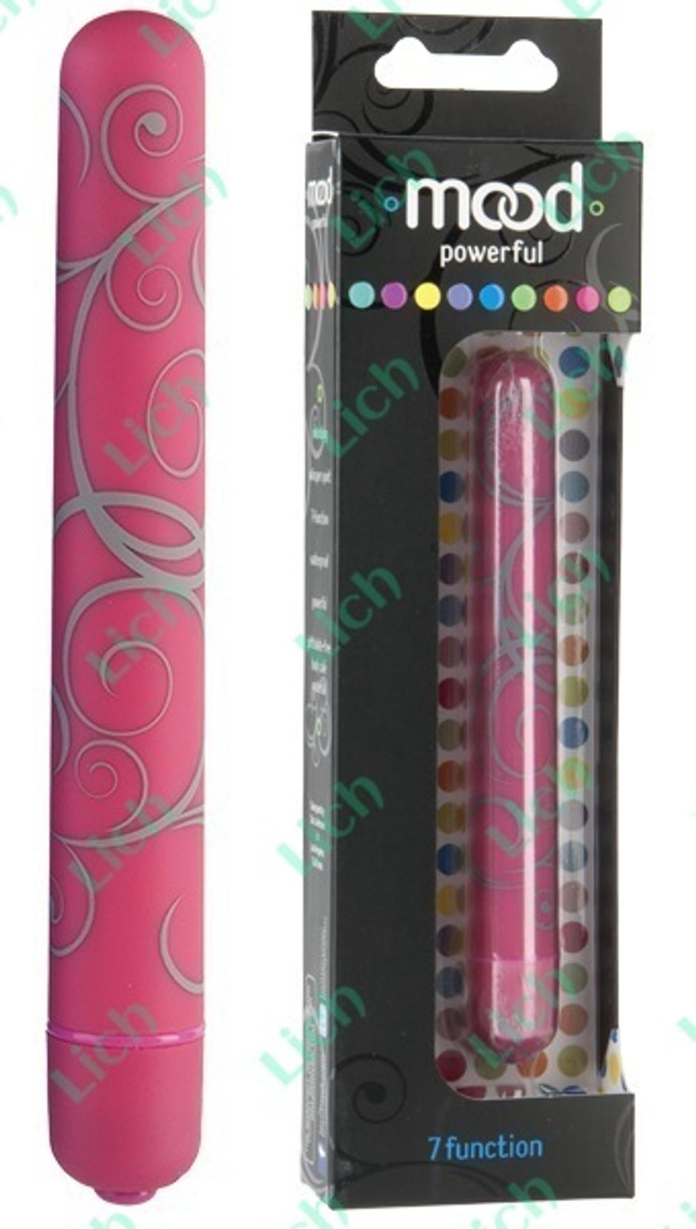 Розовый вибратор с 7 функциями MOOD POWERFUL