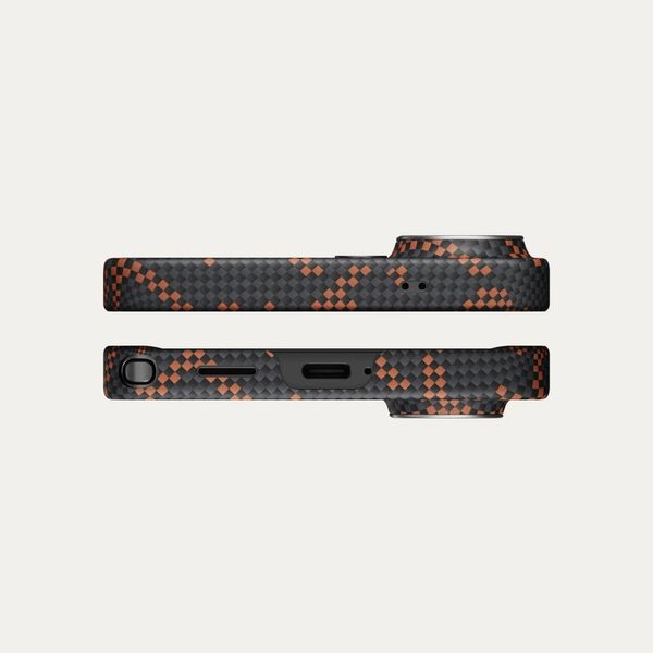 Чехол Pitaka Edge Case для Samsung S26 Ultra, Оранжево-чёрный | Orange Black