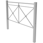 Пешеходное ограждение ПО-1 Крест тип 2 (секция + стойка), стойка 80х80 несъемная, цинк