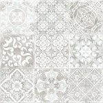 Керамогранит Alma Ceramica GFU04CTR17R Country 60x60 белый / серый сахарный с орнаментом