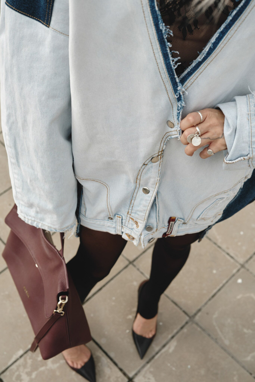 Upcycling куртка объемная