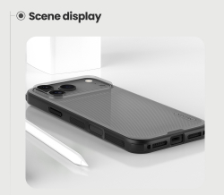 Противоударный чехол для iPhone 17 Pro Max, серия Super Frosted Shield Pro (Clear version) прозрачный тонированный от Nillkin