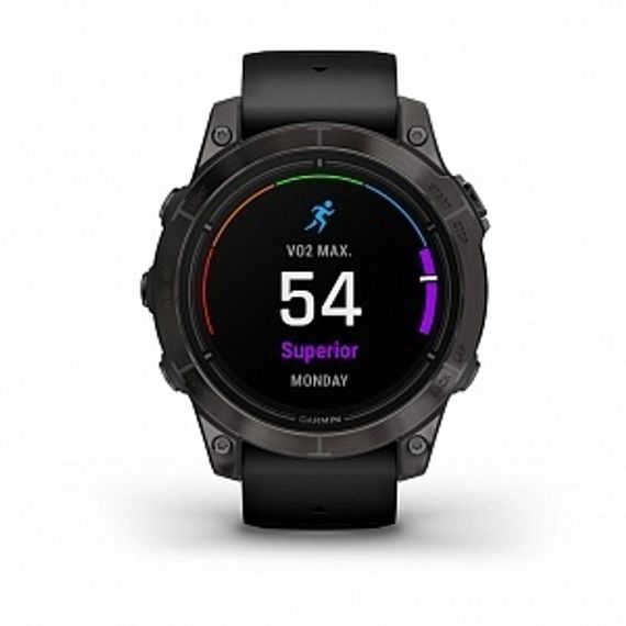 Garmin Epix Pro Gen 2 Sapphire 47 мм — титановый угольно-серый DLC корпус, черный ремешок