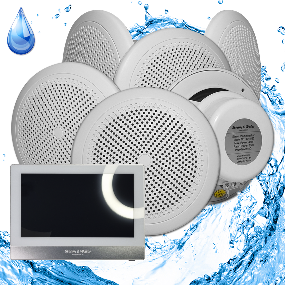 Комплект домашней акустической системы с караоке-усилителем Steam & Water SOUND 6 Standart