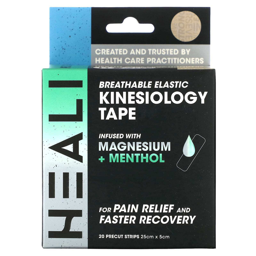 Heali Medical Corp, дышащее эластичное кинезиологическое тейпирование, вдохновение для тела, 20 предварительно нарезанных полосок
