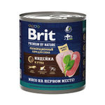 Влажный корм Brit Premium by Nature с индейкой и уткой, для взрослых собак всех пород, 850 г