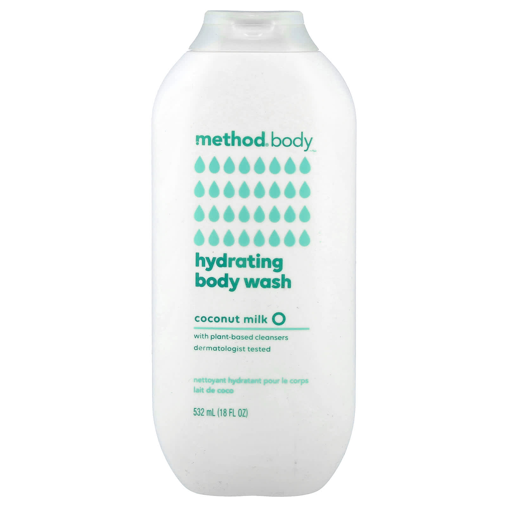 Method, увлажняющий гель для душа, кокосовое молоко, 532 мл (18 жидк. унций)