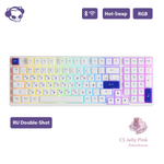 AKKO 3098B Doraemon Macaron  3 Modes RGB Hot Swap  Akko CS Jelly blue Switch,Cherry profile keycap