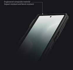 Чехол от Nillkin на Samsung Galaxy Fold 7, серия CamShield Prop (версия с металлической откидной крышкой и стилусом)