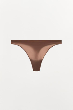 ZARA ТРУСЫ-ТАНГА ИЗ ПОЛИАМИДА, БЕЖЕВЫЙ