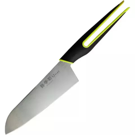 Нож «Сантоку» сталь нерж.,полипроп. ,L=15,9см металлич.,зелен
