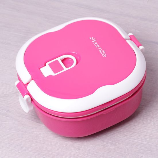 Ланч бокс 900 мл (салатовый, розовый, оранжевый) Kamille