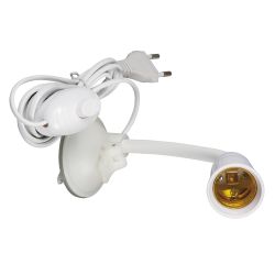 TLI-282 WHITE E27 PLANT POLYBAG Светильник на присоске для фитоламп с выключателем. Цоколь E27. Белый. ТМ ФитоЛето