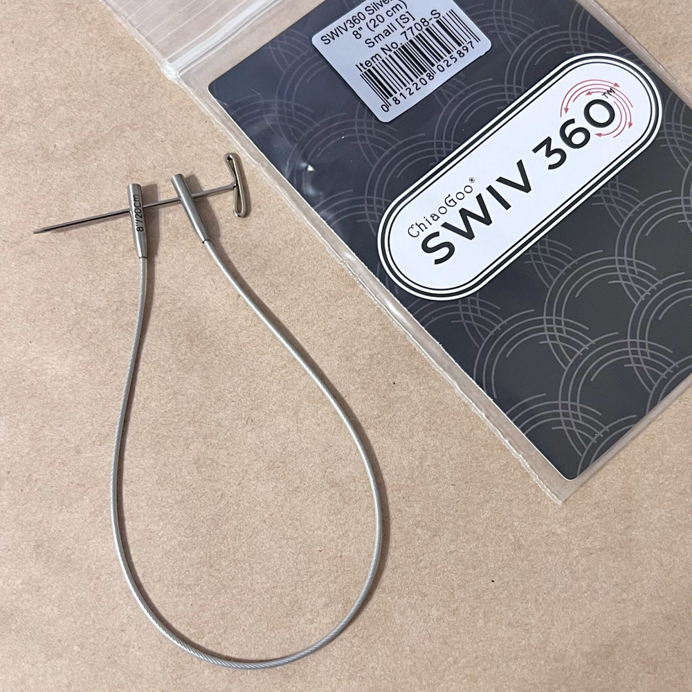 ChiaoGoo, Леска SWIV360, 93 см Small для съемных спиц размера S (готовая длина спиц 120см)
