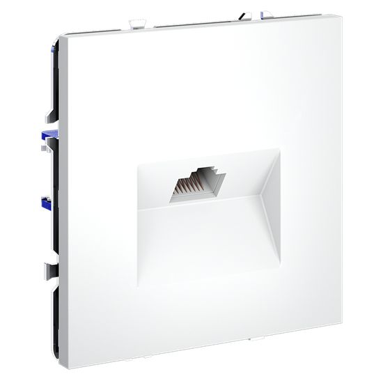 Розетка компьютерная встраиваемая VOLTUM S70 RJ45 кат.6, (белый матовый)