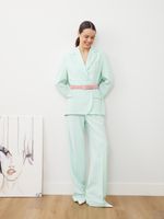 БАЗОВЫЙ РЕМЕНЬ-ТРАНСФОРМЕР С БАХРОМОЙ ЗАМША ПУДРОВЫЙ РОЗОВЫЙ