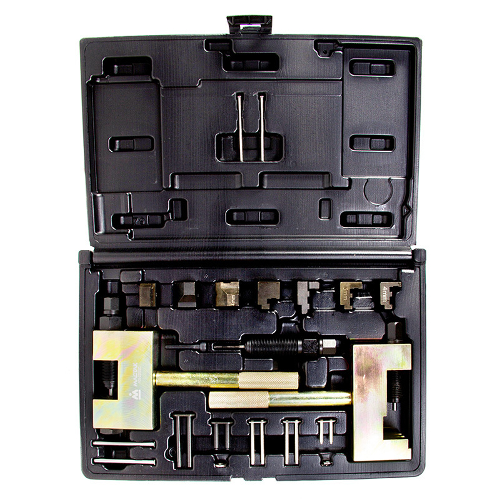 МАСТАК (103-22022C) Набор для соединения и разъединения звеньев цепи ГРМ MB, кейс, 22 предмета