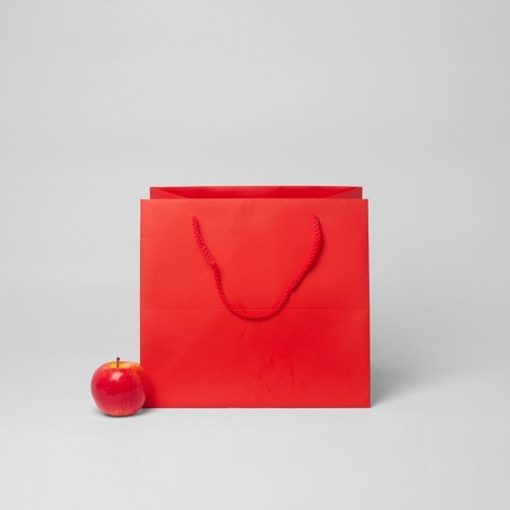 Пакет, 33x30x28, красный матовый
