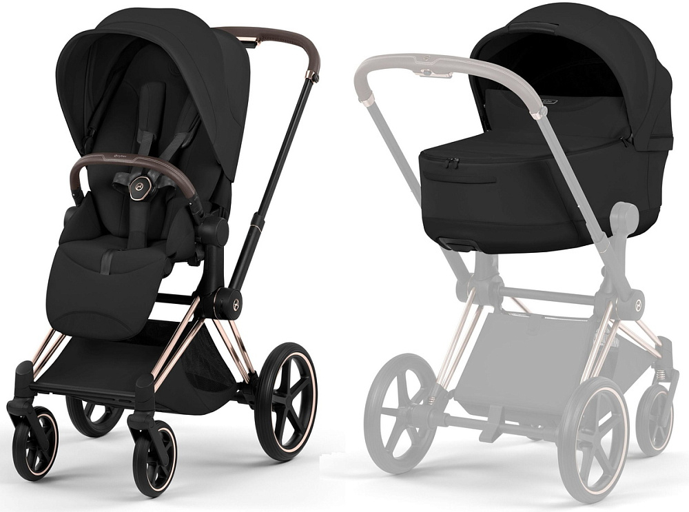Коляска Cybex Priam V Rosegold Style Collection 2 в 1 Sepia Black