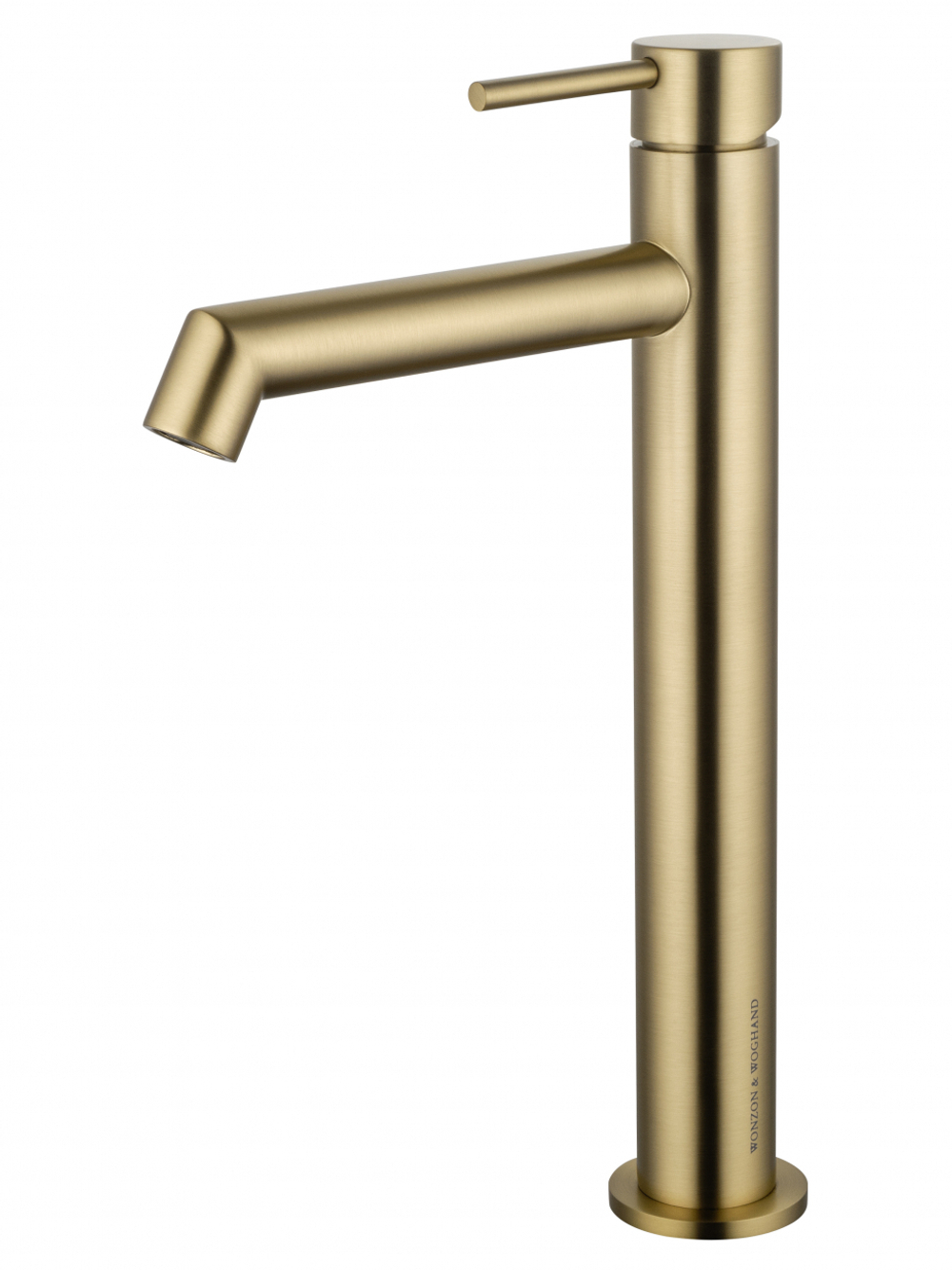 Смеситель для раковины высокий WONZON & WOGHAND, Брашированное золото (WW-H1064-BG)